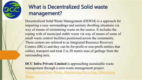 Decentralized Solid Waste Management Dswm Ppt