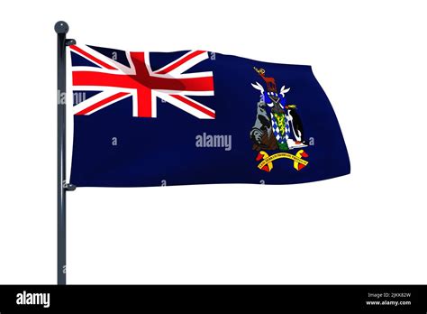 3d Illustration Of Flag Of South Georgia And The South Sandwich Islands