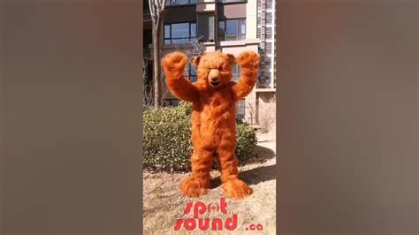 Spotsound Ca Mascot Costume Long Furry Brown Bear Full Body Mascot Costume Cosplay Youtube