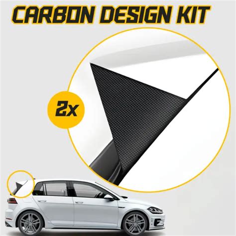 Vw Golf Mk Viii Carbon Spoiler Panel Set Trunk Door Cover Decal Wrap