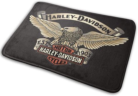 Amazon de Custom made Harley Davidson Fußmatten Badteppiche Outdoor