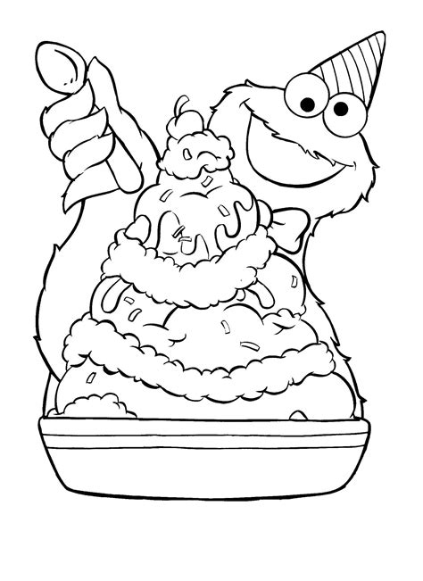 Cookie Monster And Elmo Coloring Pages at GetColorings.com | Free printable colorings pages to ...