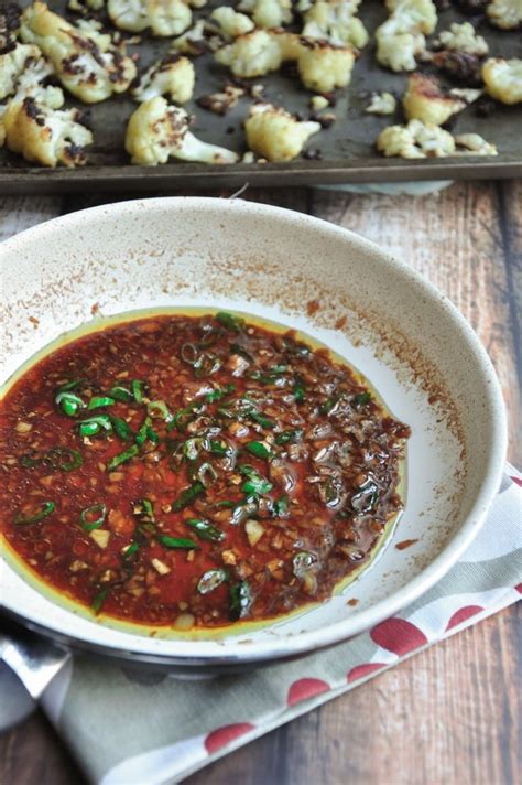 Roasted Asian Cauliflower With Soy Ginger Sauce Vegan Recipe Ginger Sauce Soy Ginger