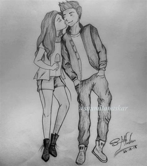 couple drawing | Couple drawings, Couple sketch, Photo poses for couples