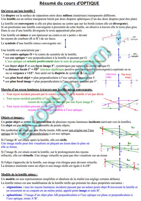 Pdf Cours Optique Géométrique Smpc S2 Pdf Pdf Télécharger Download