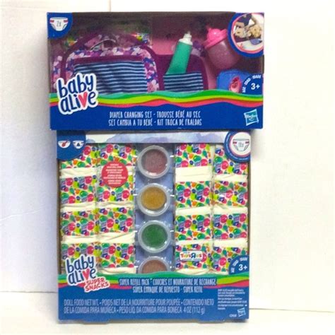 Hasbro Toys Baby Alive Doll Diaper Changing Set Super Snacks Refill