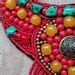 Tibetan Beaded Bib Collar Necklace Statement Necklace Red Etsy