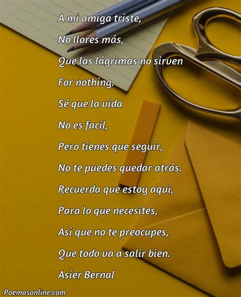 Cinco Mejores Poemas Para Una Amiga Triste Poemas Online