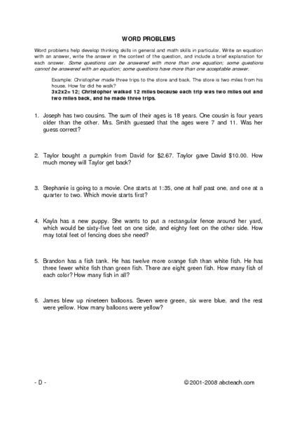 Problem Solving Fractions Worksheet For 2nd 4th Grade Lesson Planet