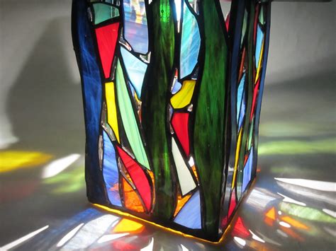 Stained Glass Tiffany Candle Holder Lantern For Home Etsy