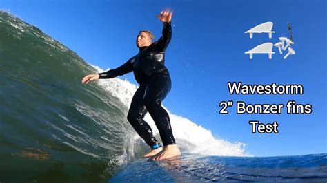 Wavestorm 2 Bonzer Bolt Through Side Bite Surfboard Fins Test Ride