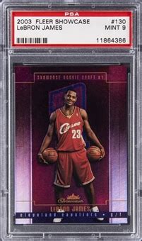 Lot Detail Fleer Showcase Lebron James Rookie Card