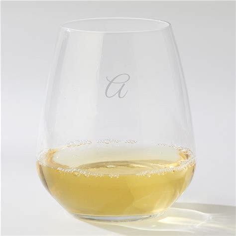 Engraved Luigi Bormioli Monogram Atelier Stemless Wine Glass