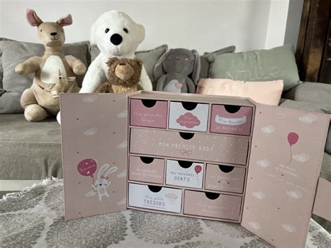 Coffret Souvenirs Nuage Rose Ou Bleu Chez Tata Sophie Une