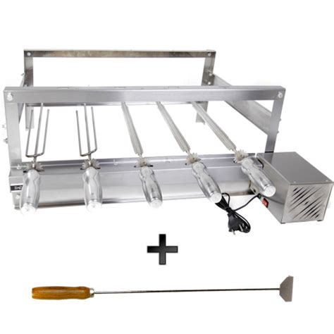 Churrasqueira Girat Ria Inox Gira Soft Grill Espetos Espalhador