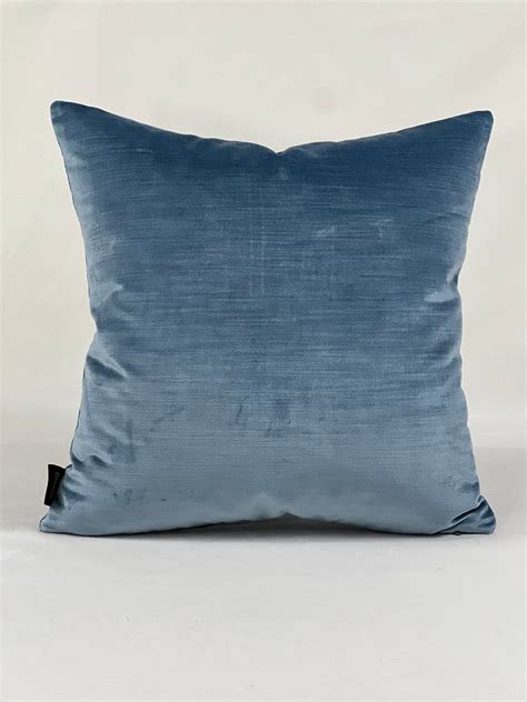 Baby Blue Velvet Pillow Coverlight Blue Velvet Pillowblue Etsy