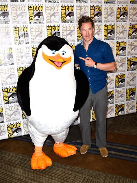 Benedict Cumberbatch Posed With A Giant Madagascar Penguin On See All The Stars At Comic Con