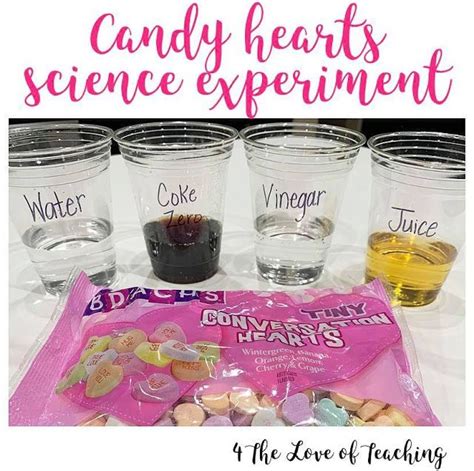 Candy Conversation Hearts Science Experiment Valentines Stem Experiment February Science