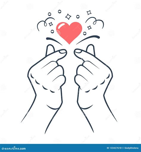 Korean Love Sign Vector Illustration | CartoonDealer.com #197041952