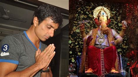 Sonu Sood Takes A Day Off To Receive Blessings From Lalbaugcha Raja