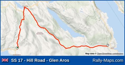 Ss Hill Road Glen Aros Stage Map Tour Of Mull Rally