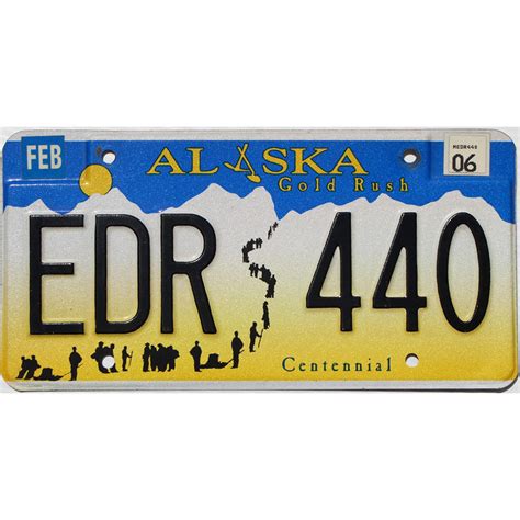 2006 Alaska Gold Rush #EDR-440 | Real AK License Plates