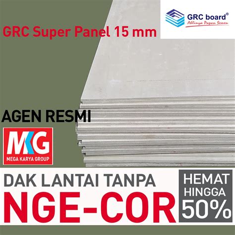 Jual GRC SUPER FLOOR 15mm 1220 X 2440mm LANTAI DAK TANPA COR Shopee