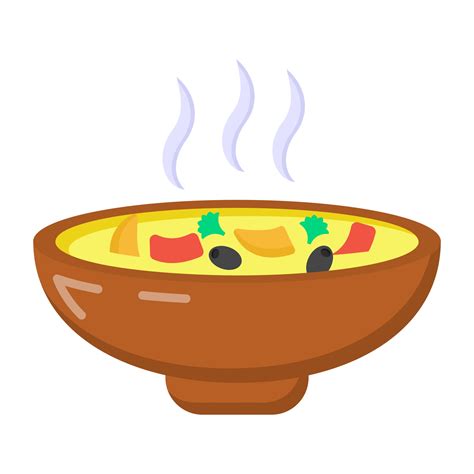 Hot Soup and bowl 3090203 Vector Art at Vecteezy