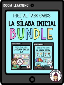 Boom Cards in Spanish La sílaba inicial Bundle by La Maestra Pati