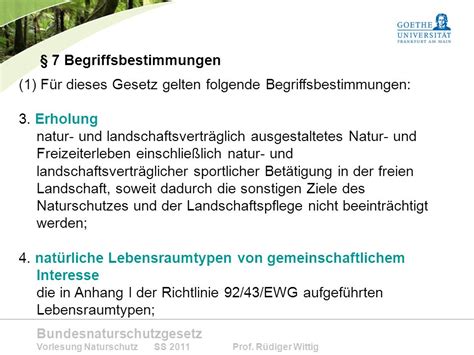 Bundesnaturschutzgesetz Artikel 1 Des Gesetzes Vom BGBl Ppt