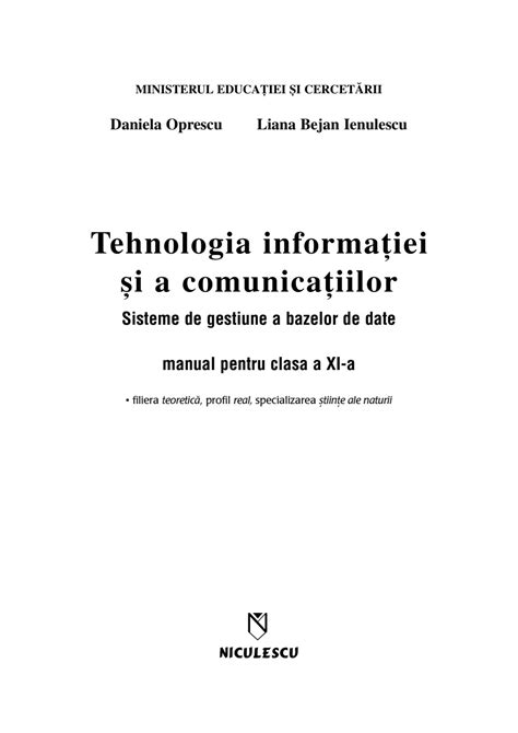 Manuale Digitale Pentru Clasa A Xi A