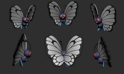 Fichier Stl Pokemon Butterfree Avec Posesplan Pour Imprimante D