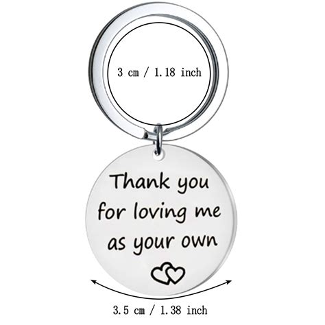 Cute Keychain Thank You For Loving Me As Your Own Mom In Law Idea For Day From Husband Daughter