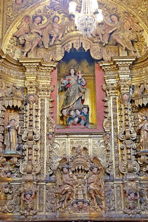 Interior Of Main Basilica Of Nossa Senhora Do Pilar In Ouro Preto