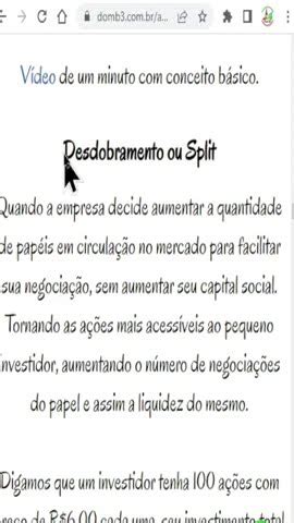 DESDOBRAMENTO O QUE É SPLIT desdobramento split domb3 shorts YouTube