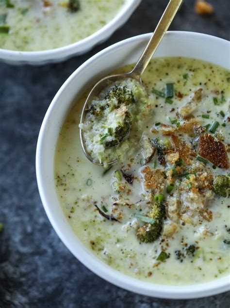 Broccoli Cheese Soup Roasted Broccoli Gruyere Cheese Soup