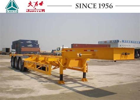 Gooseneck Ft Axle Skeletal Container Trailer For Container Terminal