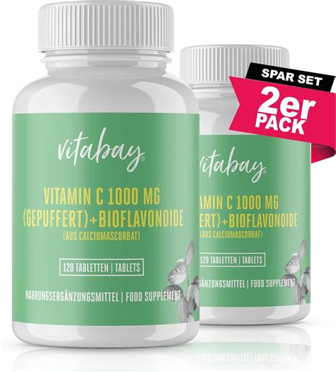 Vitabay Vitamin C Hochdosiert Mg Aus Calciumascorbat Vegan