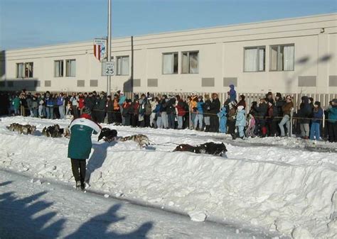 Iditarod 2001 The Honorary Team Gets Going To Start Things Off