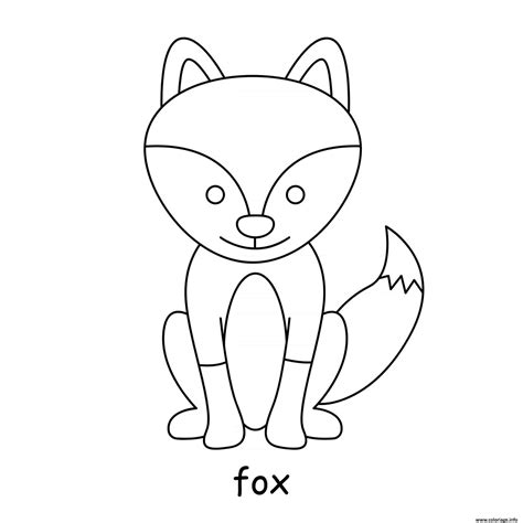 Coloriage Renard Roux Mignon JeColorie