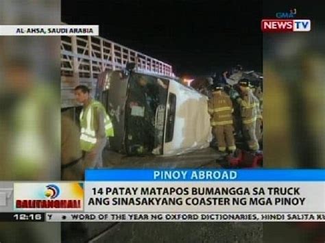 Bt 14 Patay Matapos Bumangga Sa Truck Ang Sinasakyang Coaster Ng Mga Pinoy Video Dailymotion