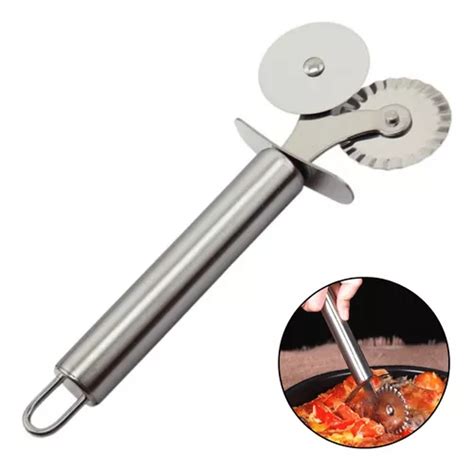 Carretilha Dupla De Massas Inox Cortador Pizza Inox Mercadolivre