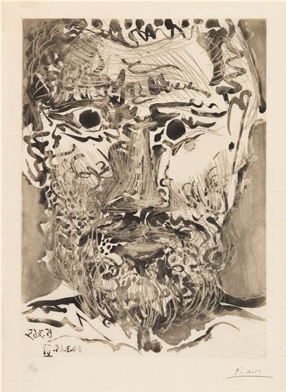 Pablo Picasso T Te Dhomme Barbu Ii Mutualart