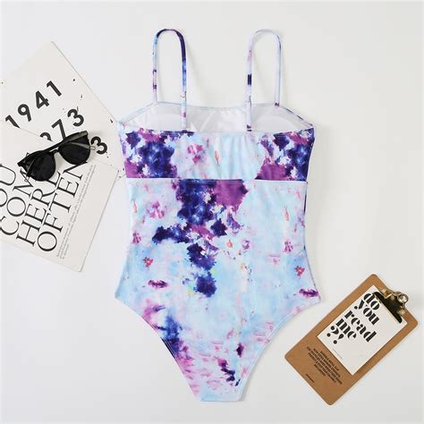 MAILLOT DE BAIN Femmes Bikini Tie Teye Spaghetti Sangles Une pièce rembourrée Fil de bain