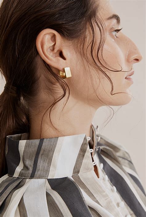 Gold Square Mini Hoop Earring Earrings Country Road