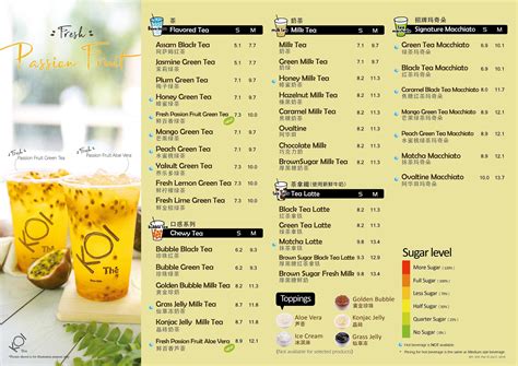 Koi Menu Koi Singapore Bubble Tea Menu 2023 Singapore Menus