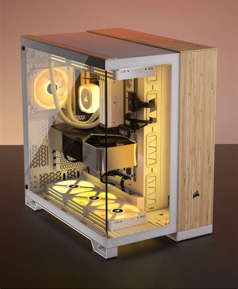 D Airflow Mid Tower Dual Chamber Pc Case White