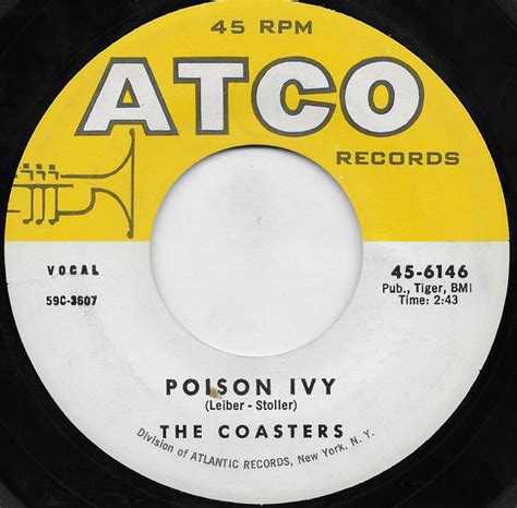 The Coasters – Poison Ivy / I'm A Hog For You (1959, Vinyl) - Discogs