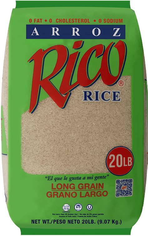 Rico Long Grain Rice 20 Lb Made In Puerto Rico Gluten Free