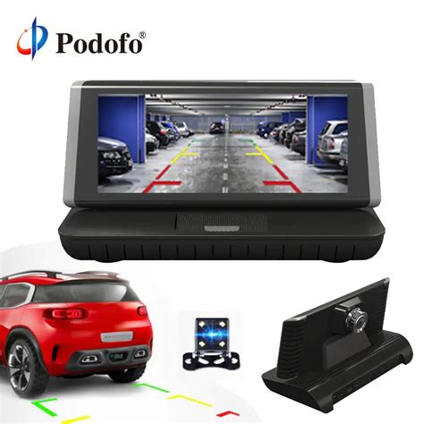 Podofo 4G 8 Android Car Dvr FHD 1080P Touch Screen Wifi GPS Video